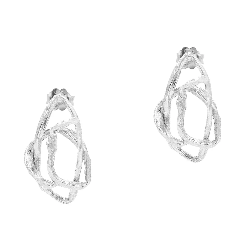 Trendy Hoop Earrings for Women-The Phoebe Silver Earrings