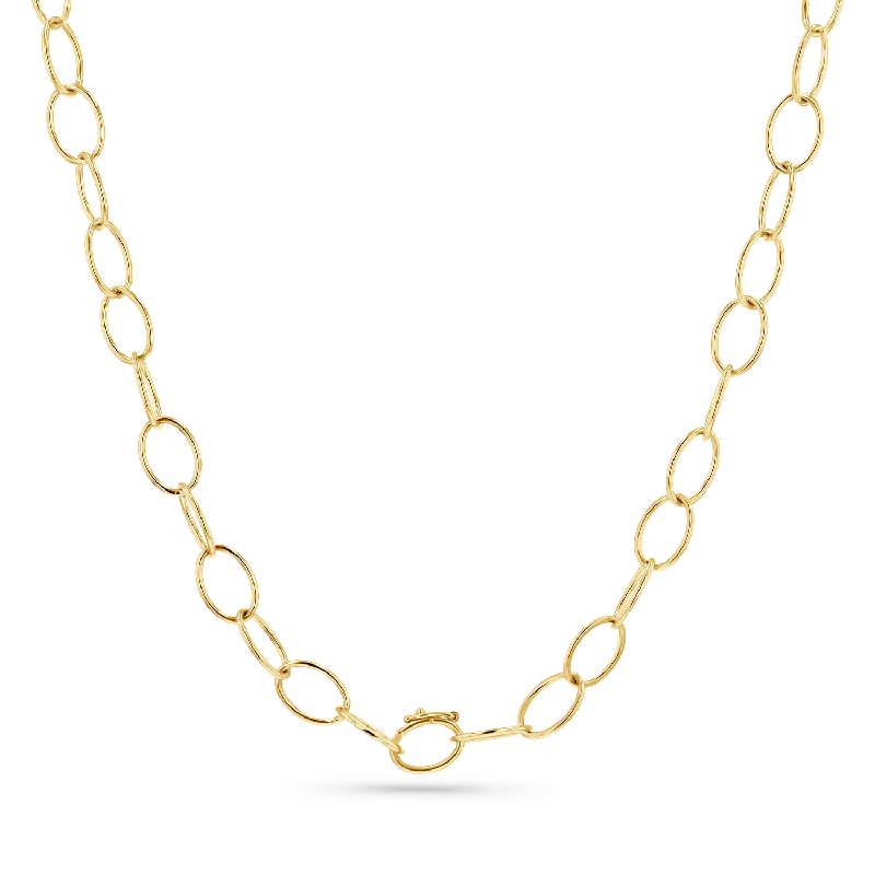 Anniversary Necklaces-Oval Link Charm Necklace