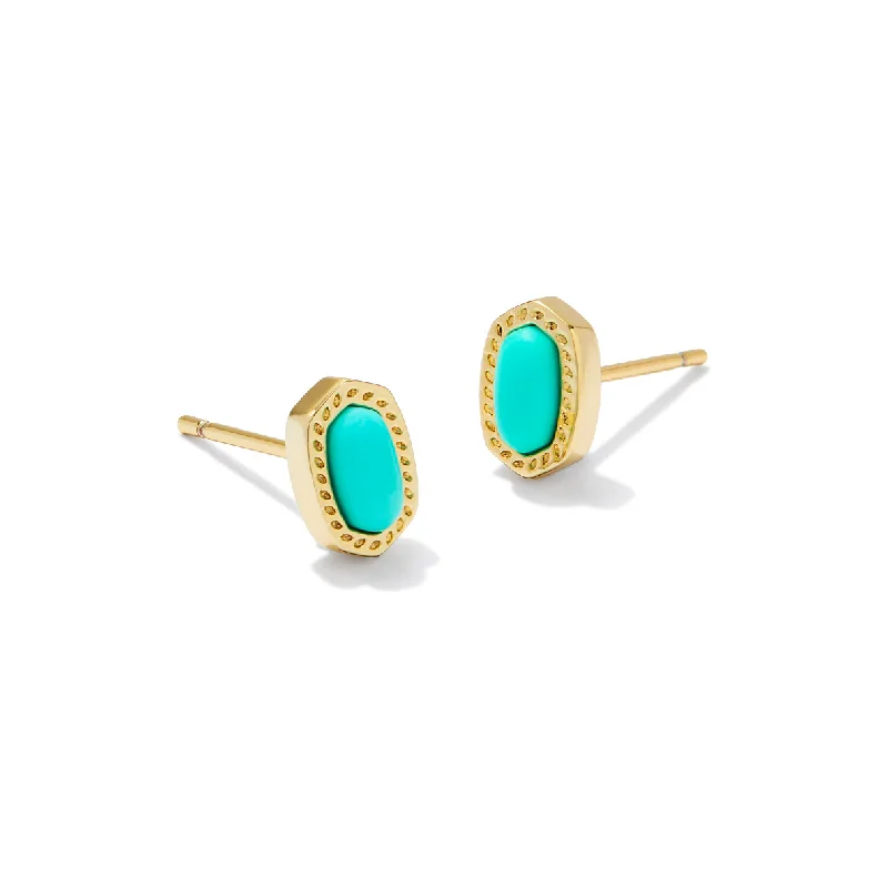 Fine Silver Necklaces-Kendra Scott Ellie Mini Gold Studs In Mint Magnesite