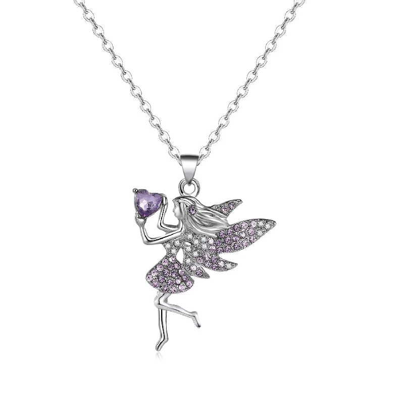 Purple Diamond Gradient Fairy Necklace