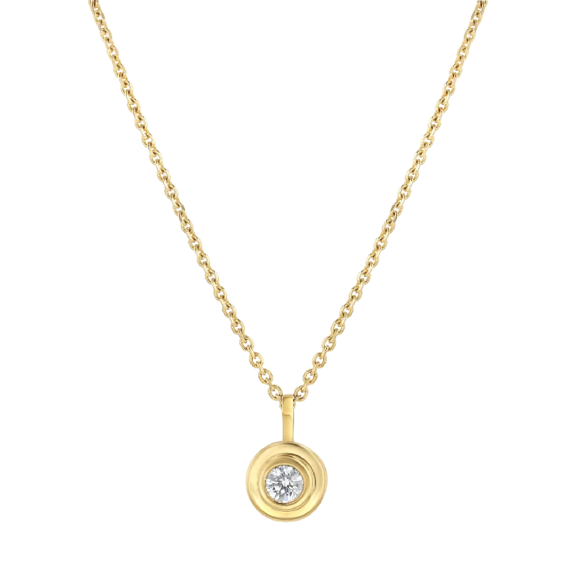 Trendy Gold Necklaces-Trinatier Grand Bezel Pendant Necklace