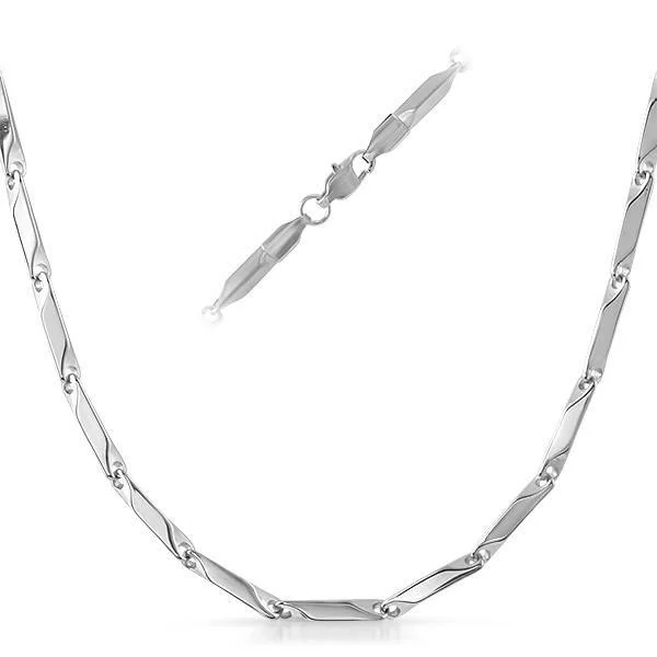 Friendship Necklaces-Bullet Stainless Steel Chain Necklace 3MM