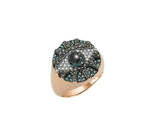 Affordable Gold Rings-EYE LIGHT GOLD DIAMOND RING