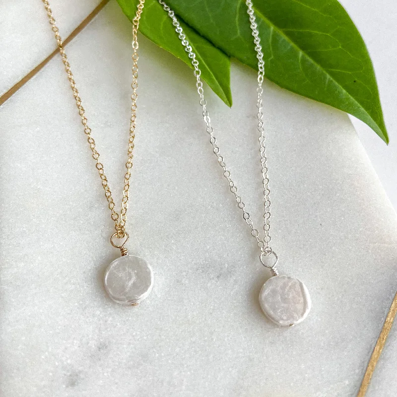 Custom Logo Necklaces-Mini Island Coin Necklace