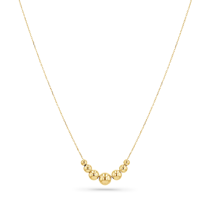 Layered Chain Necklaces-Graduating Dainty Ball Necklace