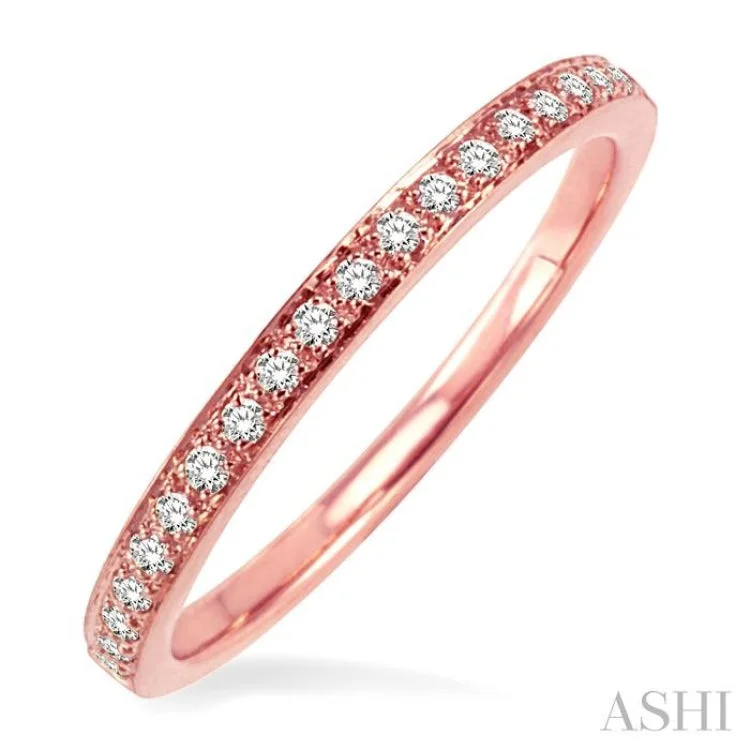 Luxury Diamond Engagement Rings-1/6 ctw Diamond Band in 14K Rose Gold