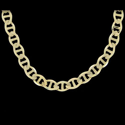 Talisman Necklaces-Marine 6mm 24 Inch Gold Plated Hip Hop Chain Necklace