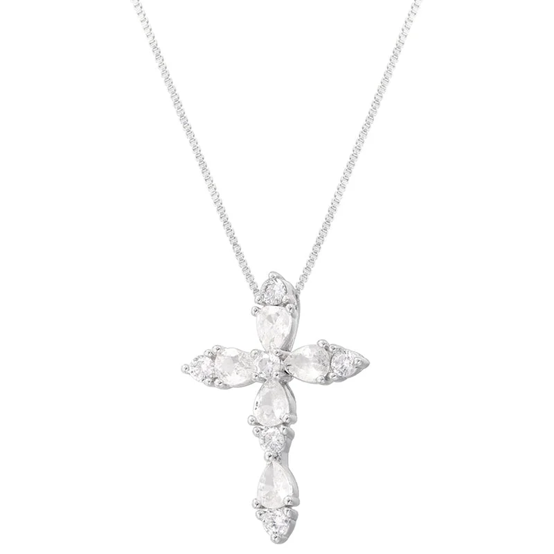 White Gold Color White Diamond Necklace