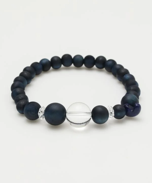 Luxury Bracelets for Women-AIZOME Cypress x MAGATAMA Sodalite Bracelet