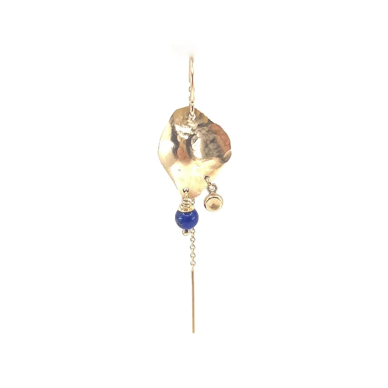 Sparkling Gold Earrings for Women-Jodhi 14K Goldfilled Earring w. Lapis