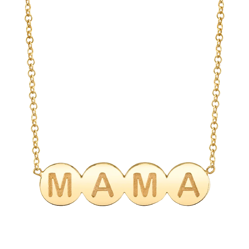 Wedding Pendant Necklaces-Bubble Round MAMA Necklace