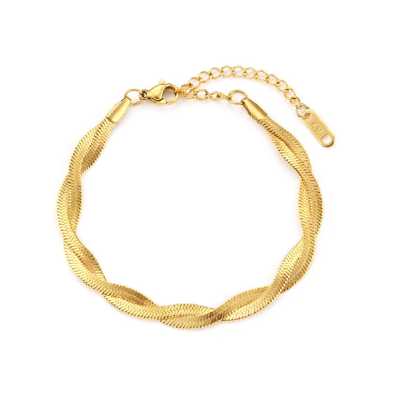 Double layered bracelet - gold