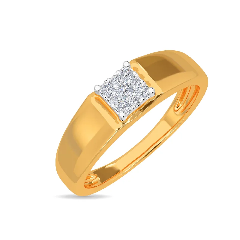 Luxury Wedding Rings for Women-Square Classic Band Ring For Him