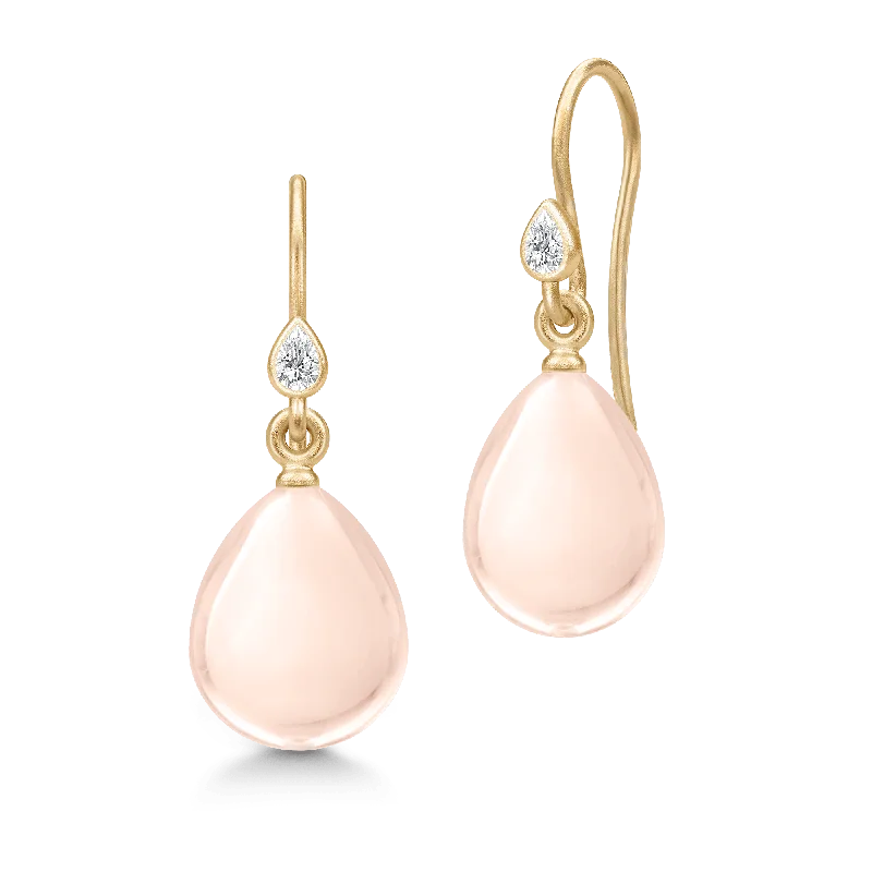 Classic Drop Earrings-Prima Ballerina Blush Gold Plated Earrings