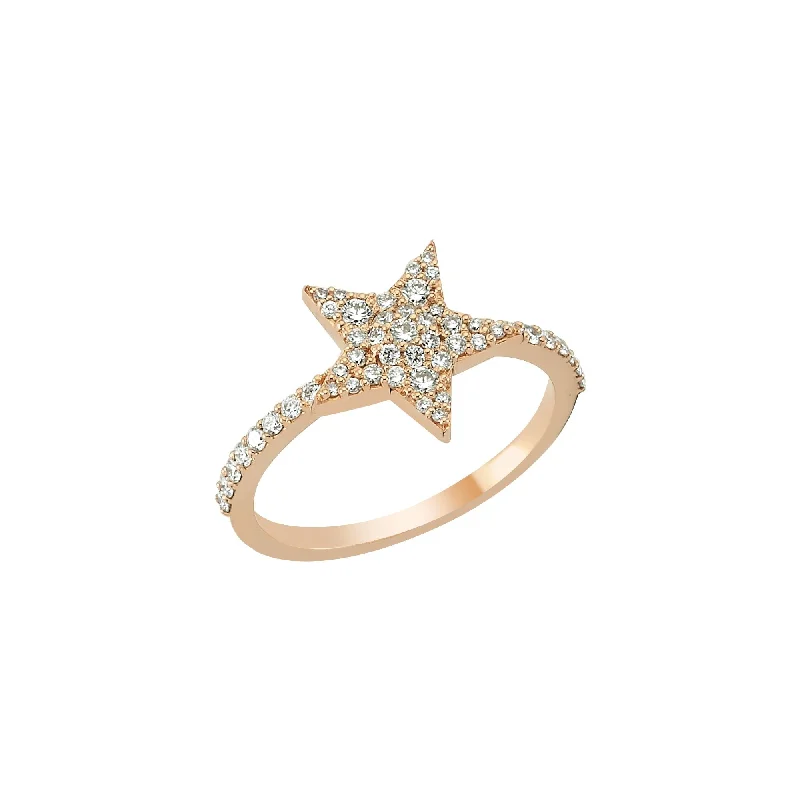 Unique Wedding Ring Sets-SIRIUS STAR GOLD DIAMOND STAR