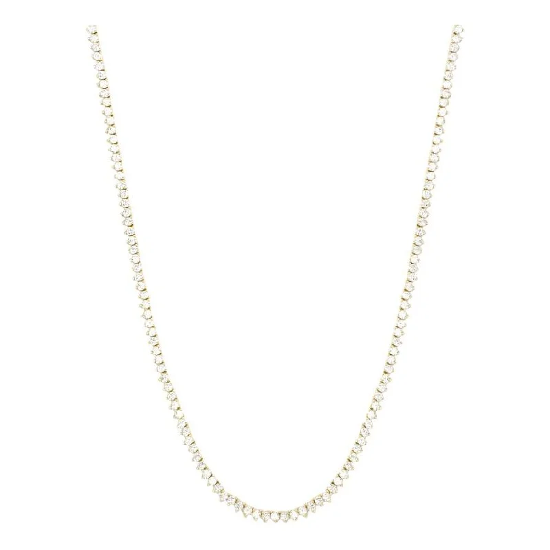 Gold Chain Necklaces-Baby Not Your Basic Tennis Necklace in White Diamondettes