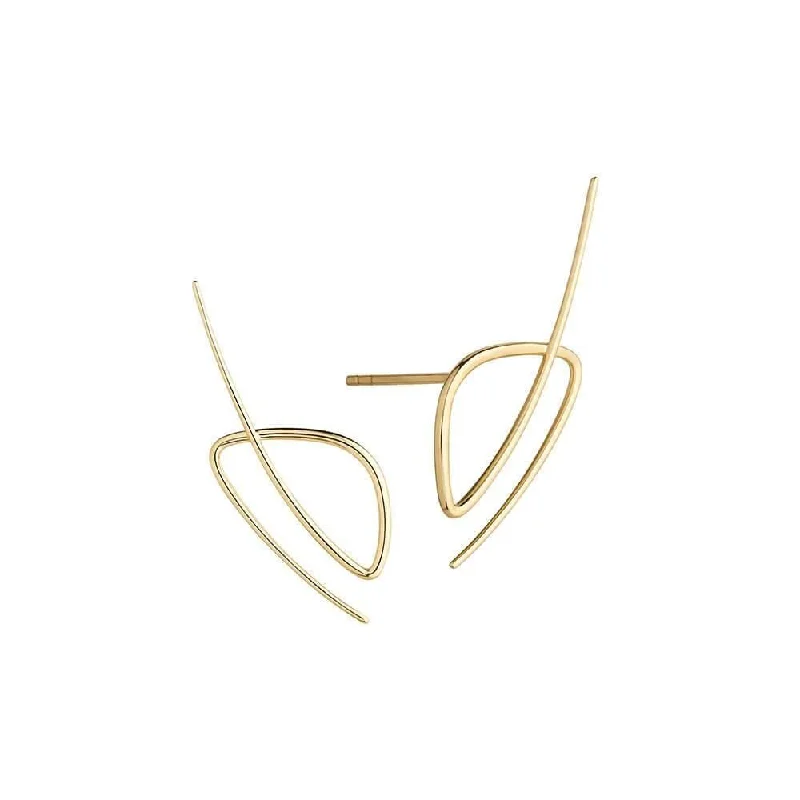 Sparkling Silver Earrings-Cosmo Rosetta Orbit 18K Gold Earrings