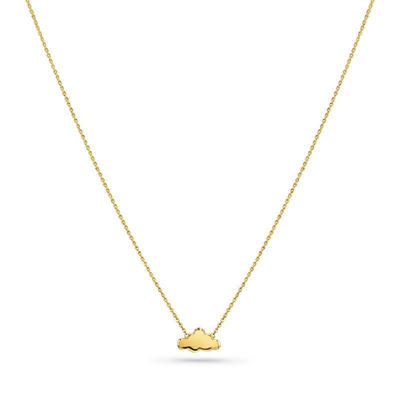 Simple Gold Necklaces-Solid Cloud Necklace