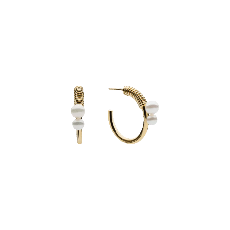 Designer Hoop Earrings-Stella Point Earrings Gold Plated