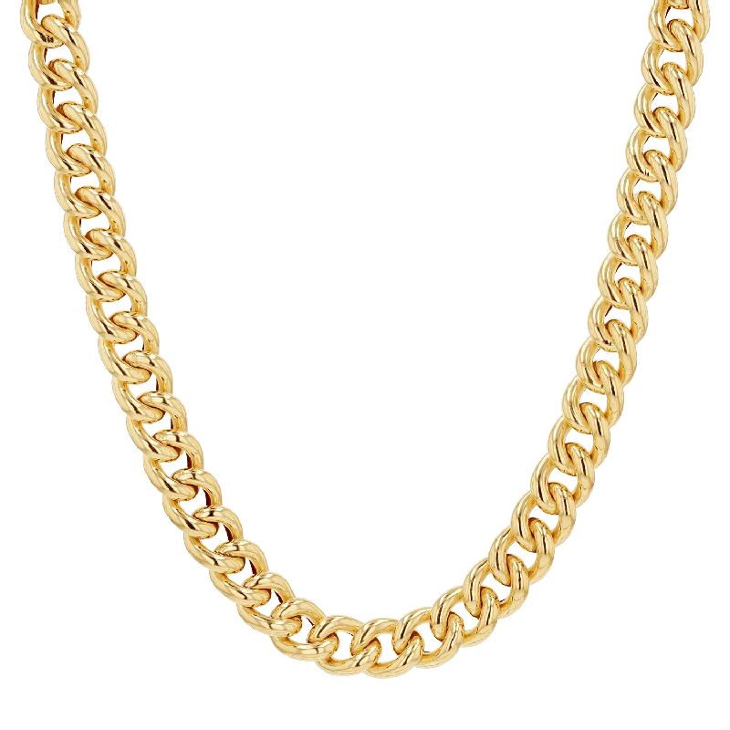 Simple Necklaces-14K Chunky Cuban Link Chain Necklace