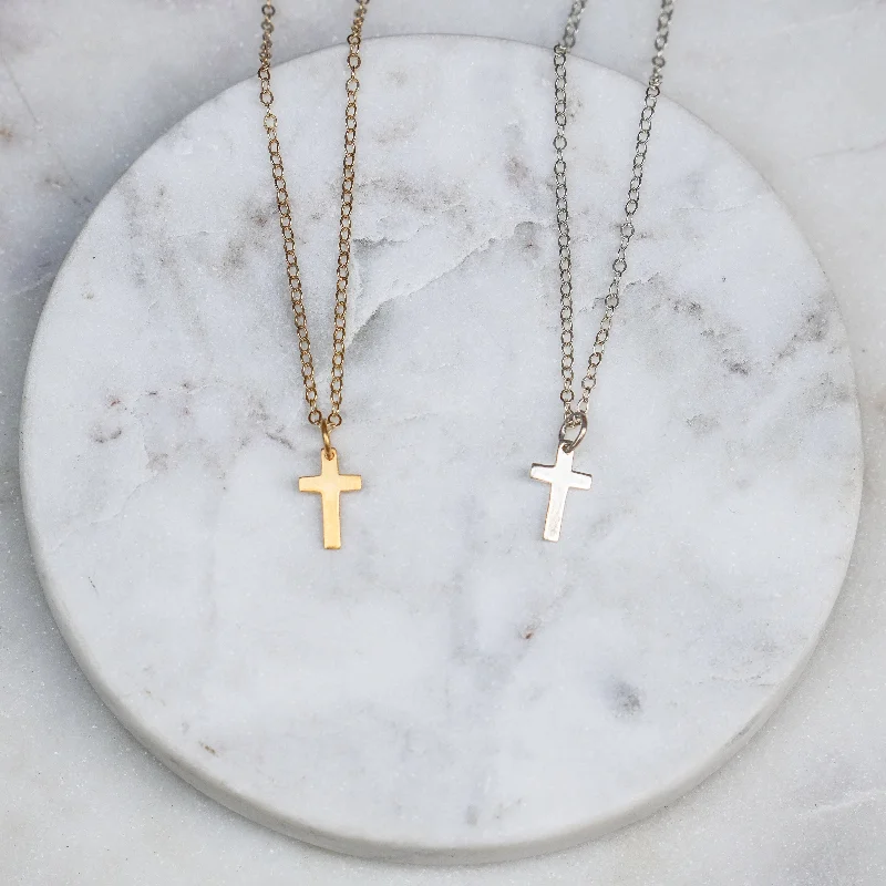 Wedding Bridal Necklaces-Mini Cross Necklace