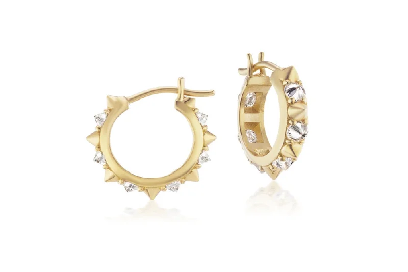 Luxury Gold Earrings-Valerie diamond mini 18K Gold Earrings