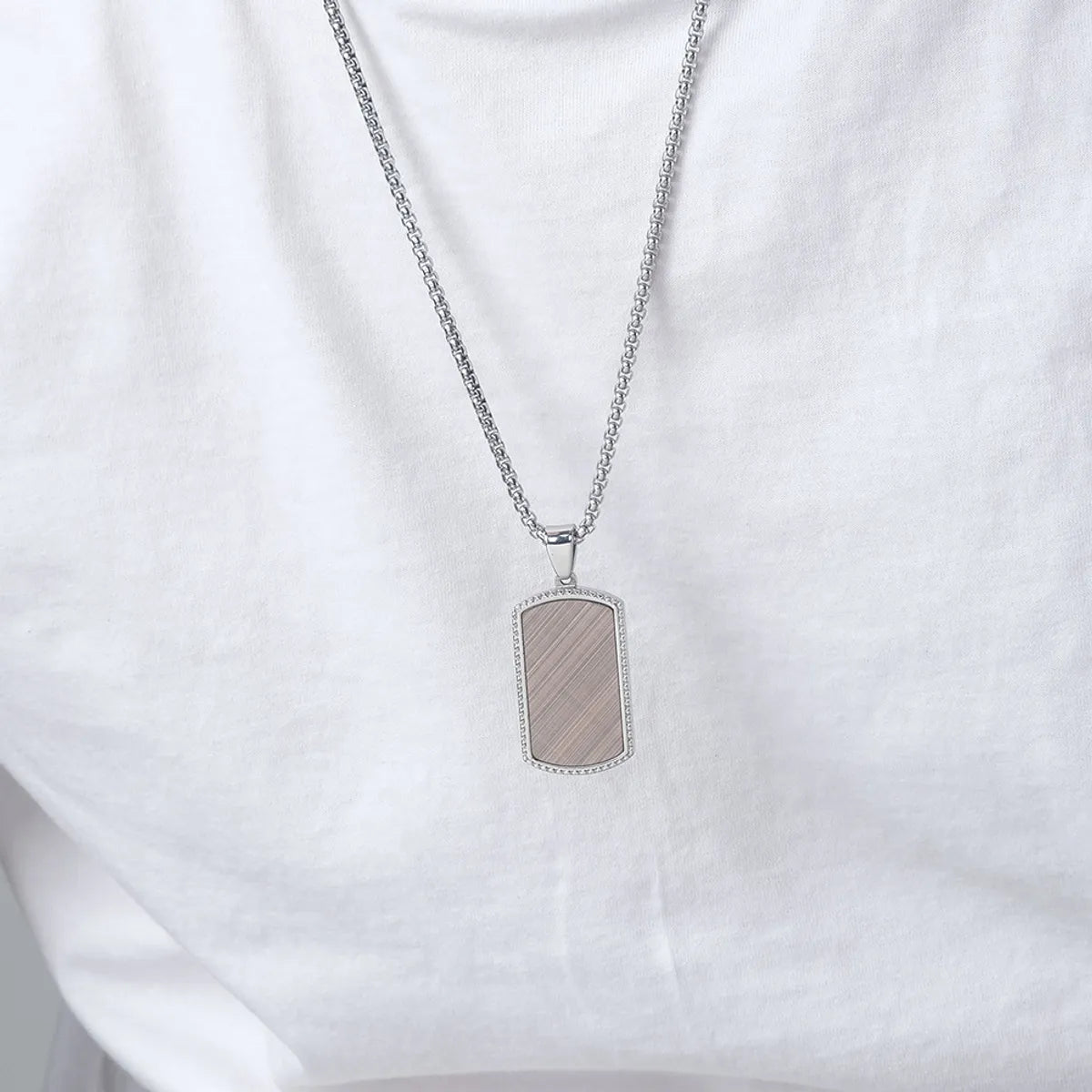 Personalized Gold Necklaces-Basic Modern Style Classic Style Geometric 304 Stainless Steel Plating Men'S Pendant Necklace