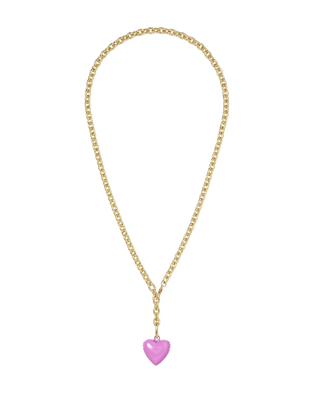 Crystal Necklaces-The Mini Puffy Heart Necklace