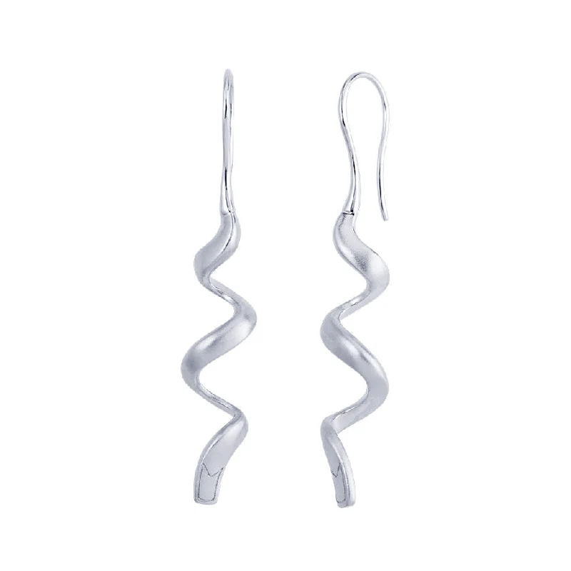 Handmade Gold Earrings-Jovian 18K Whitegold Ear Hangers