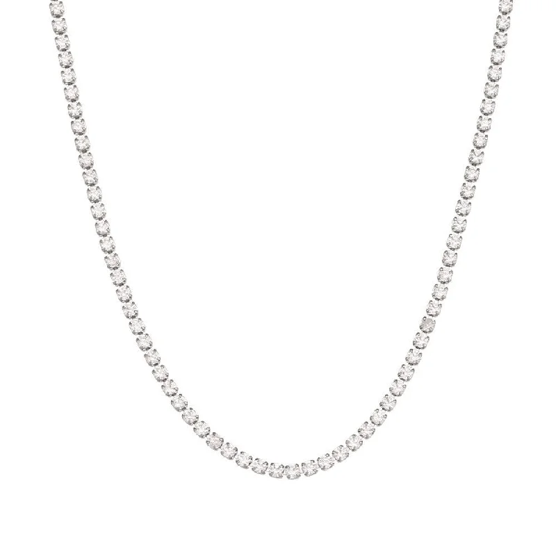 5mm Zircon Necklace 40 5cm Silver