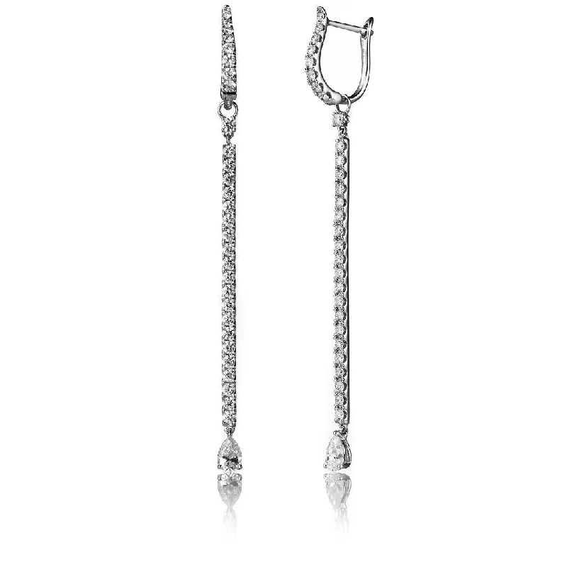 Crystal Drop Earrings for Women-Conscious Forever 18K Gold, Rosegold or Whitegold Earrings w. Diamonds