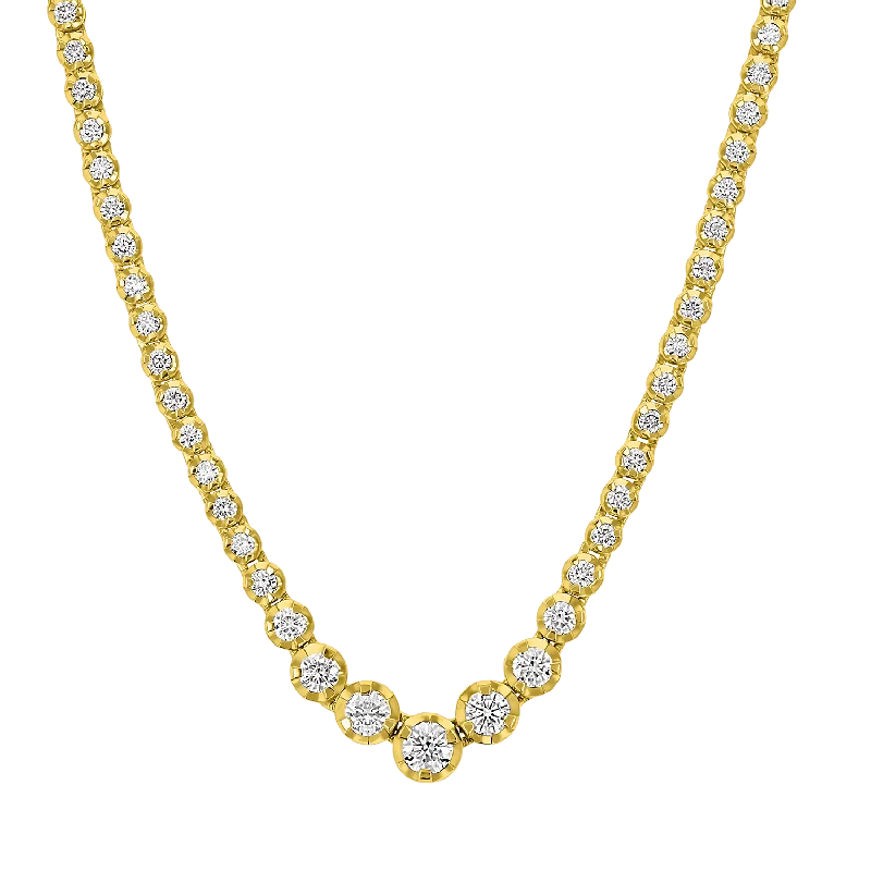 Men's Necklaces-Allure Graduated Diamond Tennis Necklace