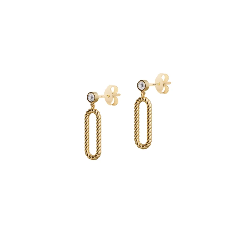 Colorful Crystal Earrings-Elements N°3 18K Gold Earring w. Diamond