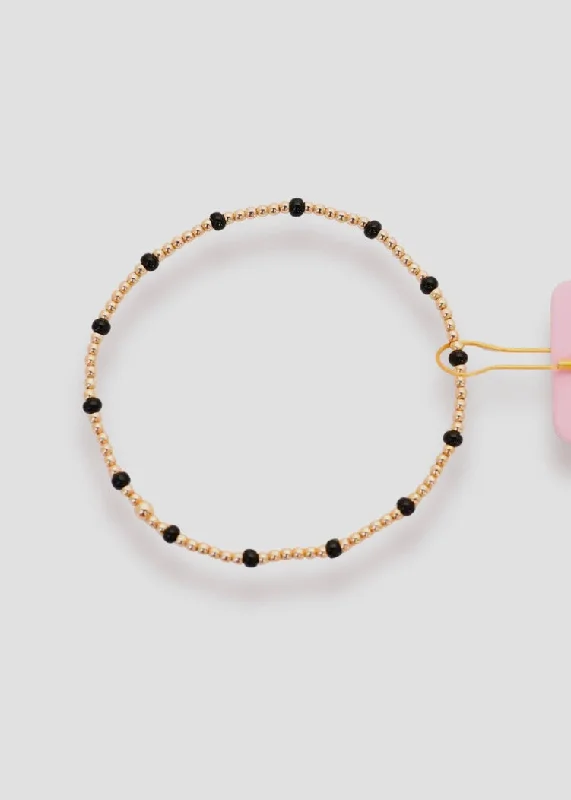 Beautiful Bracelets for Everyday Wear-Black Dainty Poppi Bracelet