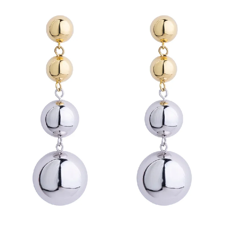 Unique Crystal Earrings-Ball Earrings 18K Gold Plated & Silver Earrings