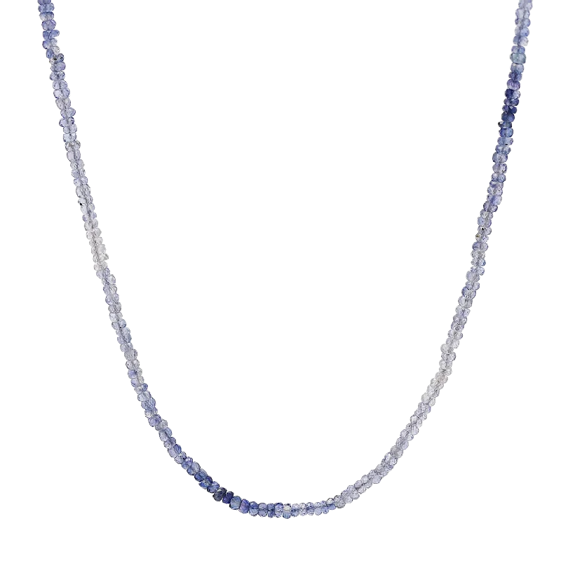 Amethyst Necklaces-Gradient Blue Sapphire Beaded Necklace