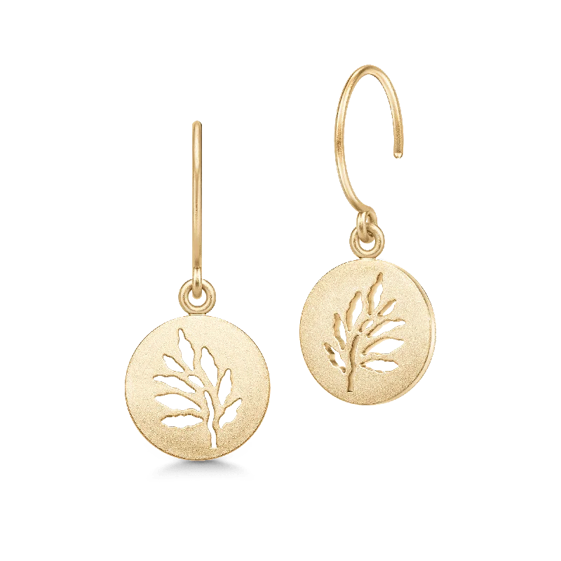 Personalized Drop Earrings-Signature Gold Plated Earrings