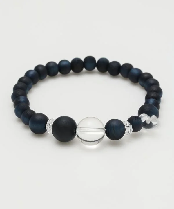 Custom Friendship Beaded Bracelets-AIZOME Cypress x MAGATAMA Crystal Bracelet