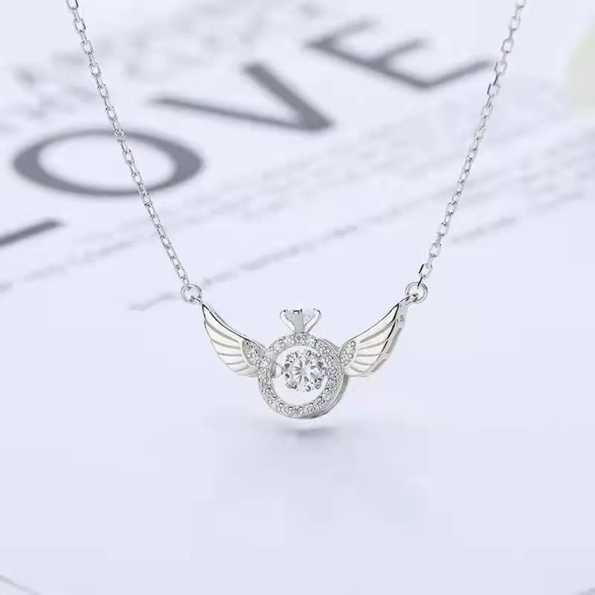 Angel Wings White Gold Color