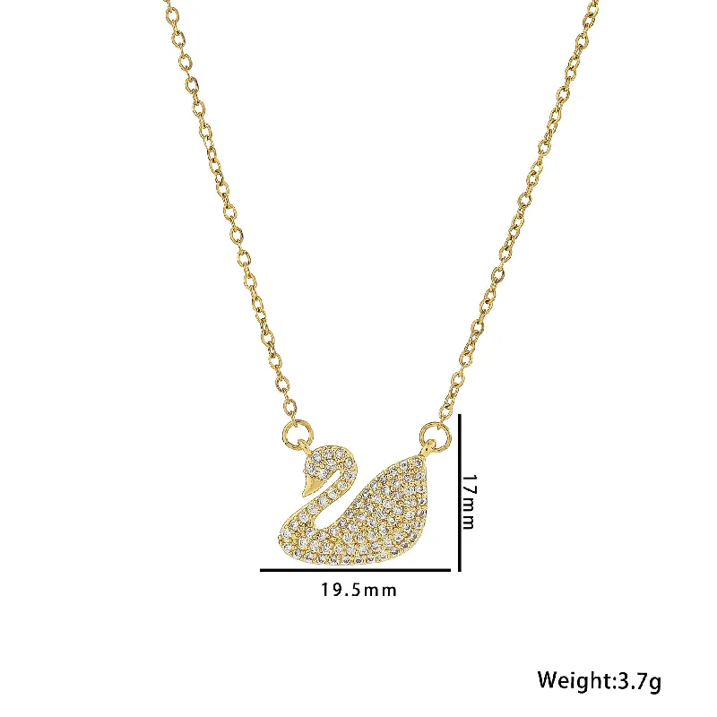 8964 Golden Swan Necklace