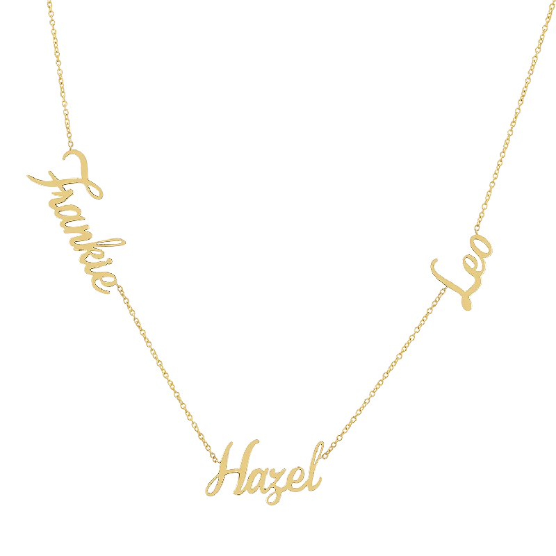 Elegant Necklaces-Trois Name Necklace