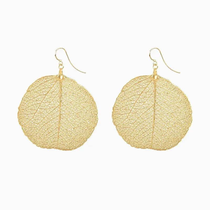 Modern Drop Earrings-ENVIRA Gold Plated Earrings