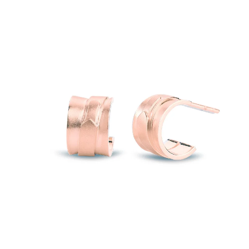 Personalized Hoop Earrings-Jovian 18K Rosegold Earrings