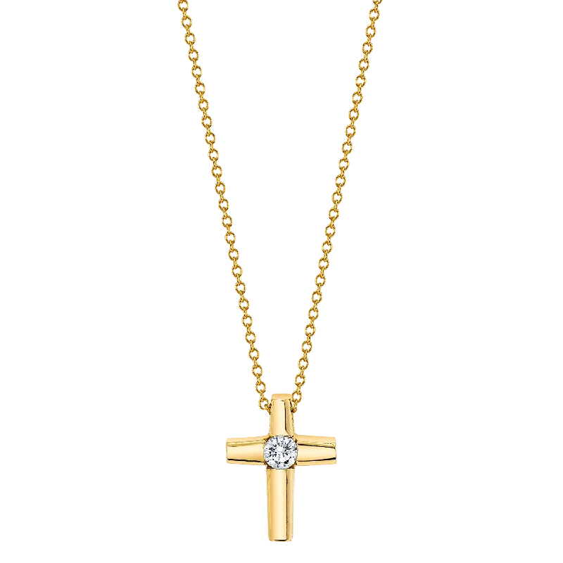 Christmas Necklaces-Center Diamond Cross