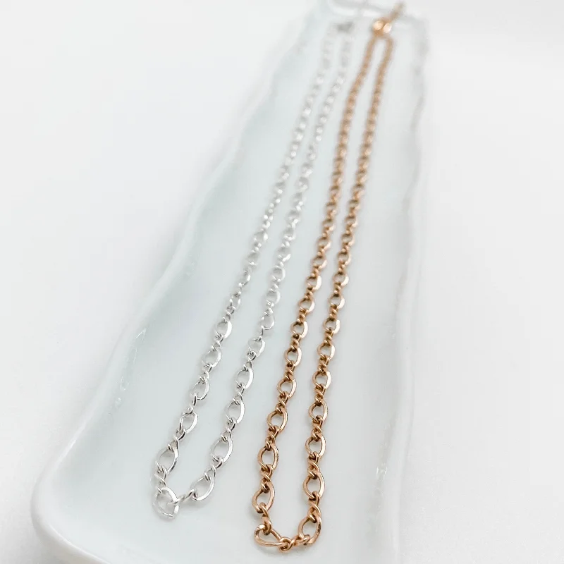 Fine Silver Necklaces-Classic Link Necklace