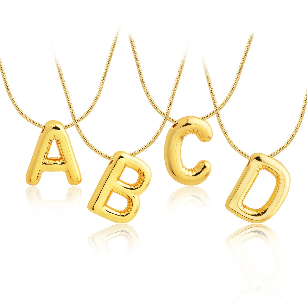 Heart Necklaces-Simple Style Letter Stainless Steel Plating 18k Gold Plated Necklace