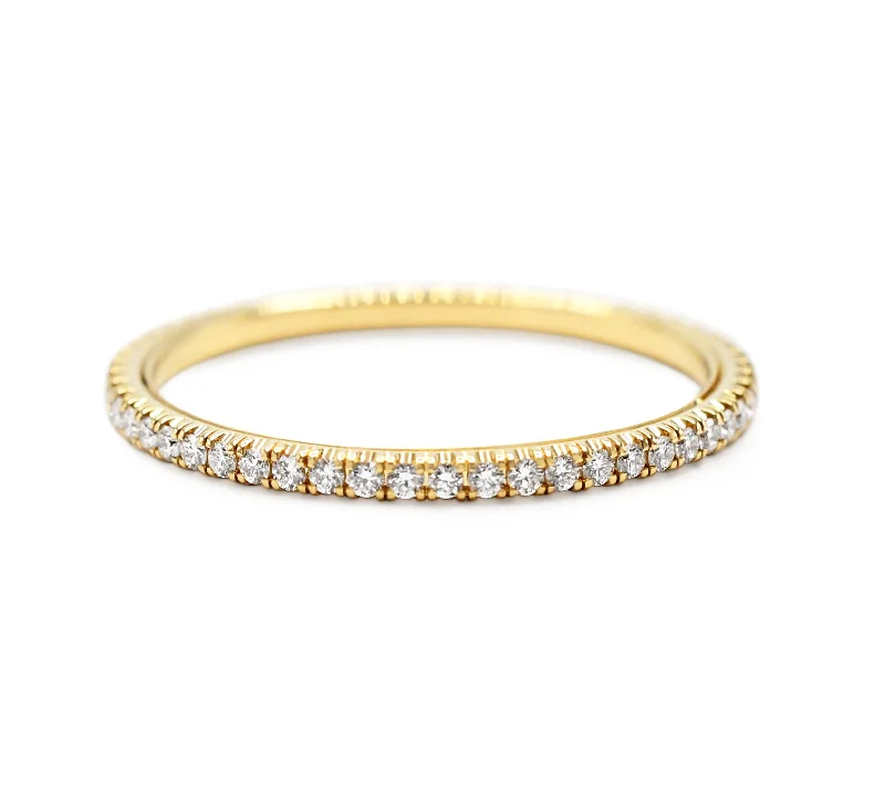 Women’s Vintage Wedding Bands-Cartier Étincelle de Cartier Diamond Eternity Wedding Ring - Size 57