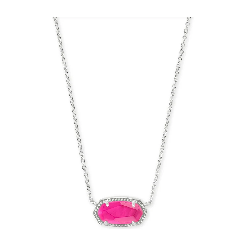 Cat Necklaces-Kendra Scott Elisa Silver Necklace in Azalea Illusion