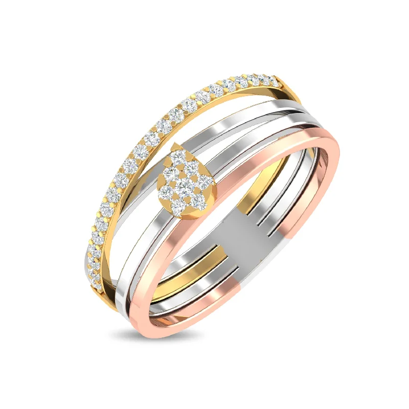 Men’s Custom Wedding Bands with Diamonds-Voksani Ring