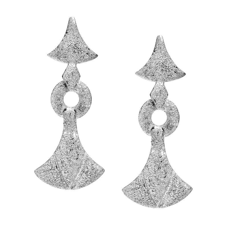 Custom Crystal Earrings-Fucine Romane | Papiro Silver Earrings